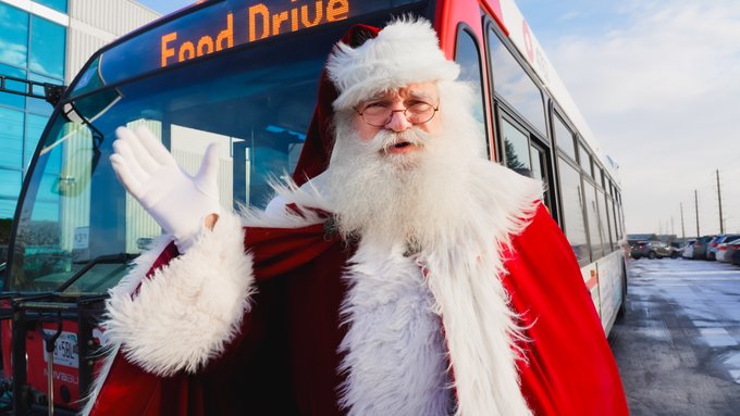 Santa Claus thanks you for donating to the OC Transpo / Loblaw food drive