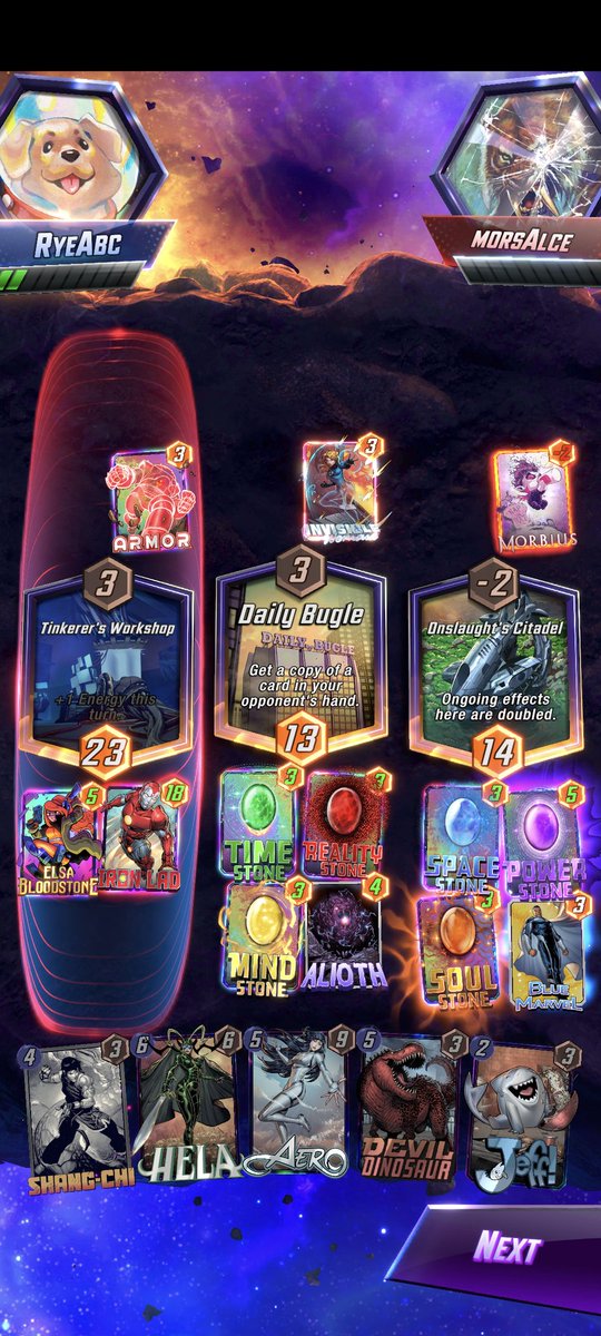 MarvelSnapper's tweet image. You haven't lived until you get to use Alioth on a Hela Discard Invisible Woman lane. Alioth courtesy of The Raft. #MarvelSnap