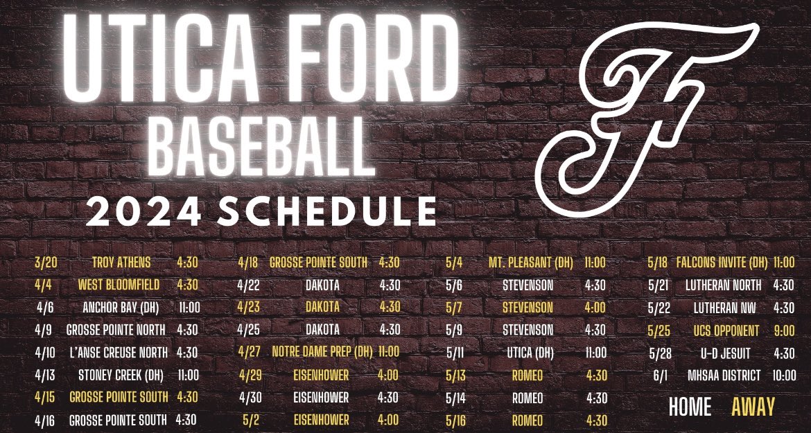 🚨2024 Varsity Schedule🚨