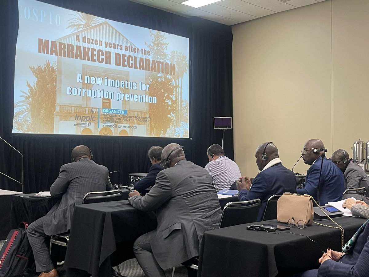 jotransparency's tweet photo. #MarrakechDeclaration Highlights at #CoSP10:
- Addressing prevention challenges
- Strengthening collaboration with media, academia, CSOs, & youth
- Delving into sports corruption, revealing competition insights
- Significant progress achieved, yet more work lies ahead
#CoSP10 https://t.co/rRpSbIqL0g