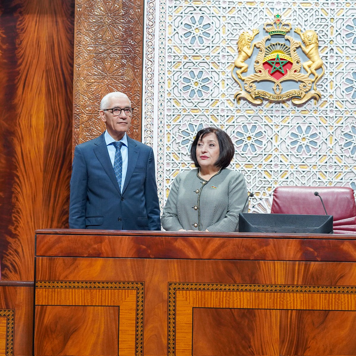 مباحثات مع رئيسة الجمعية الوطنية لأذربيجان السيدة Sahiba Gafarova التي تقوم حاليا بزيارة رسمية لبلدنا على رأس وفد برلماني هام. @Speaker_Az