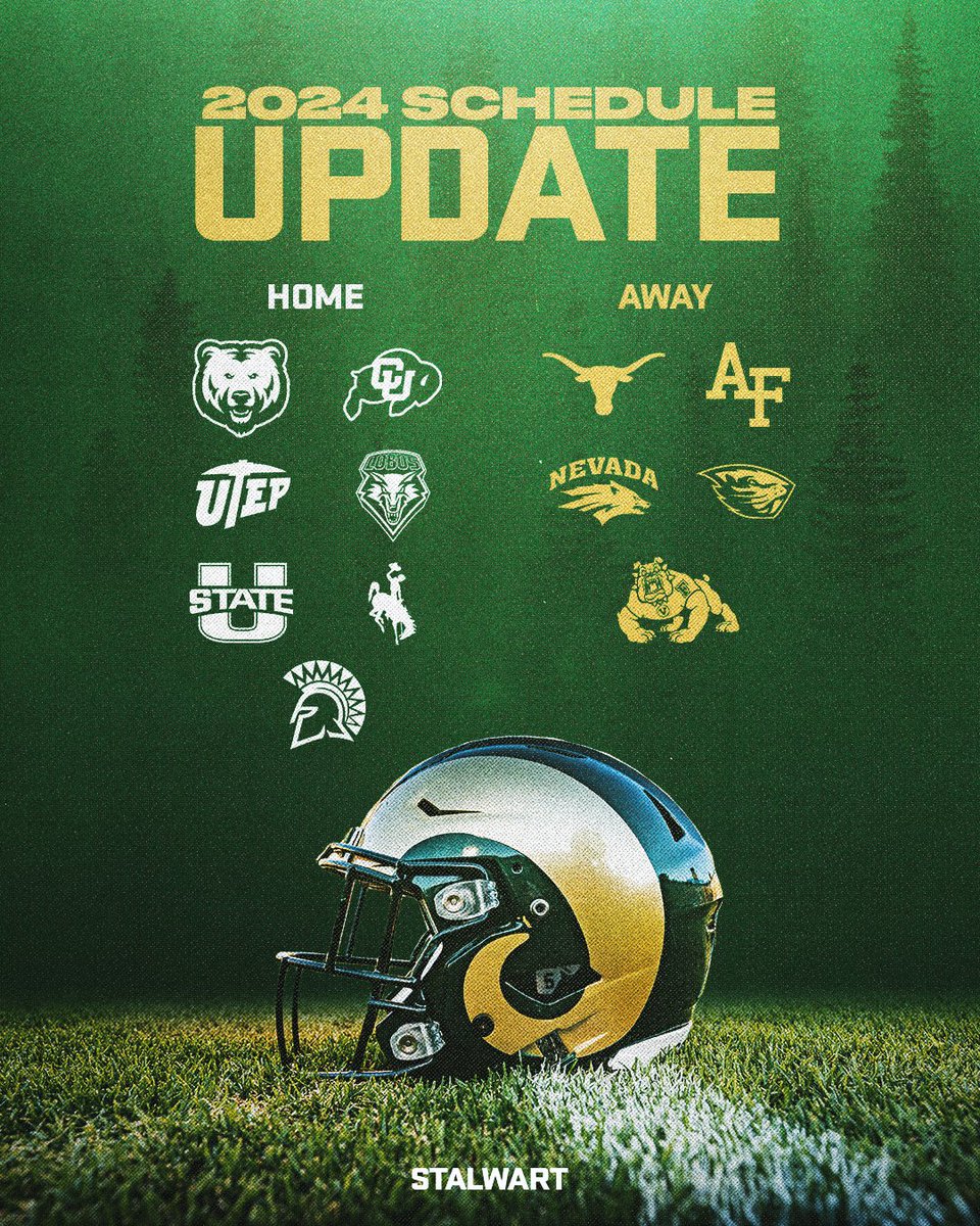 𝙎𝙘𝙝𝙚𝙙𝙪𝙡𝙚 𝙐𝙥𝙙𝙖𝙩𝙚‼️

As part of the <a href="/MountainWest/">Mountain West</a>'s scheduling alliance, two road games in 2024 have been adjusted...

𝗡𝗼𝘄
→ at Oregon State
→ at Nevada

» csura.ms/47eYiRb