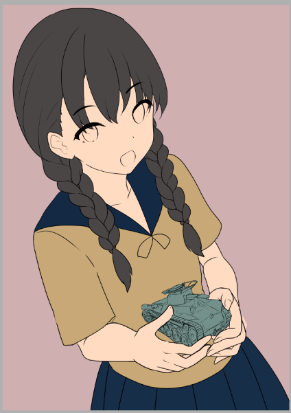 「下塗りおわり」|火村 モリタカ＠/5月COMITIA144（B51a)/その次は神戸かわさき10のイラスト