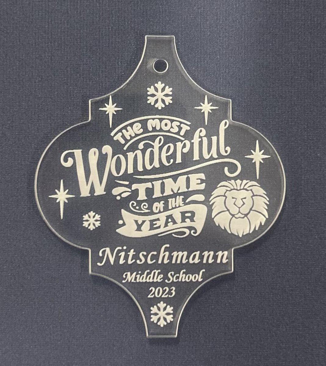 Hey <a href="/NitschmannMS/">BASDNitschmannMS</a> families, get your 2023 Nitschmann Holiday ornament next week! The acrylic ornaments cost $5 and proceeds benefit the Technology and Engineering department.   Student can see Mr. Kocon for purchasing or questions.