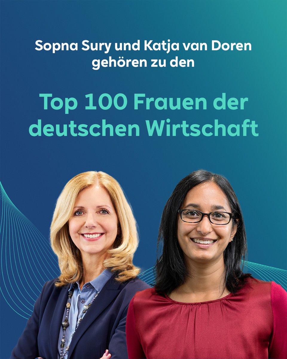 RWE Media Relations Team (@rwe_presse) on Twitter photo Wir gratulieren! 👏 Das <a href="/manager_magazin/">manager magazin</a> zählt Sopna Sury (Vorständin Wasserstoff, RWE Generation) und Katja van Doren (Personalvorständin und Arbeitsdirektorin, RWE AG) zu den Top 100 einflussreichsten Frauen der deutschen Wirtschaft 2023. Wir gratulieren! 👏 Das <a href="/manager_magazin/">manager magazin</a> zählt Sopna Sury (Vorständin Wasserstoff, RWE Generation) und Katja van Doren (Personalvorständin und Arbeitsdirektorin, RWE AG) zu den Top 100 einflussreichsten Frauen der deutschen Wirtschaft 2023.