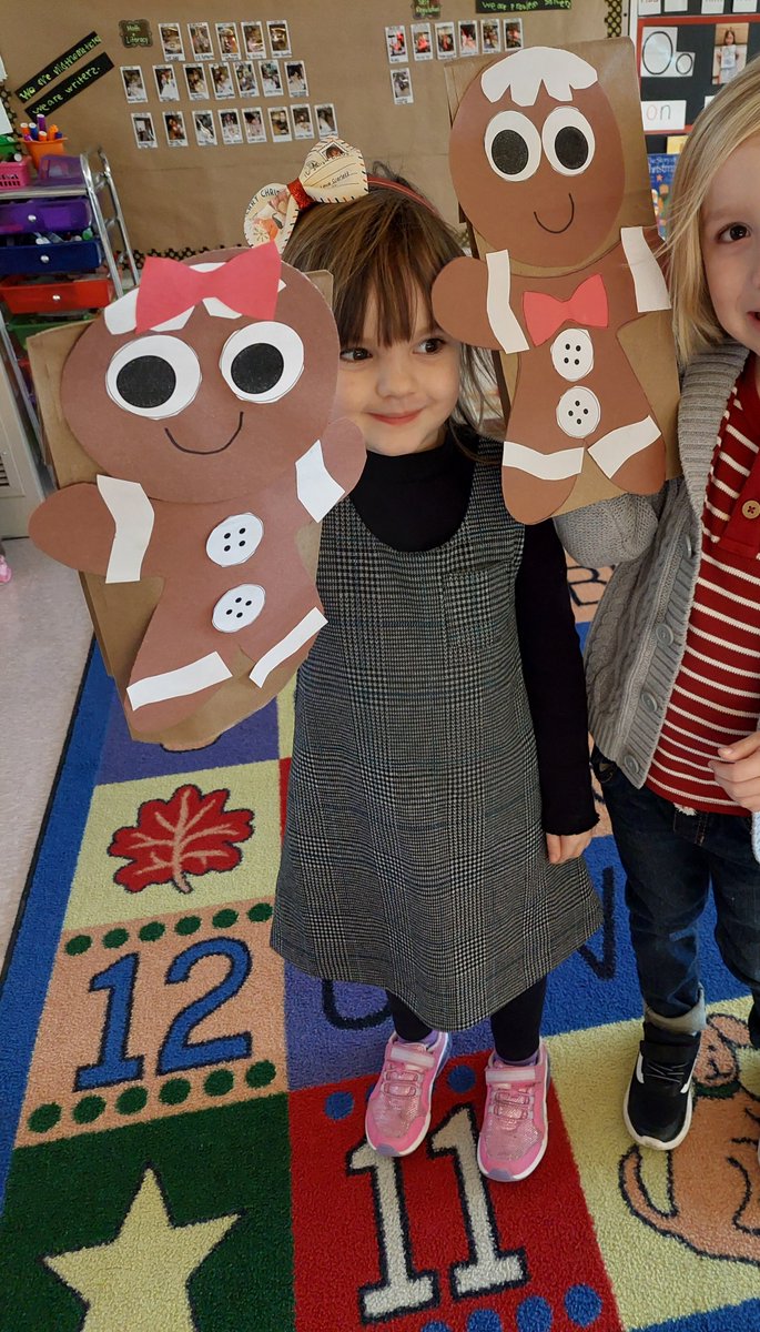 Run, run as fast as you can! You can't catch me! I'm the gingerbread man! Kindergarten students were excited to create their own gingerbread man puppet this week. <a href="/hfcatholic/">Holy Family Catholic Elementary School</a>