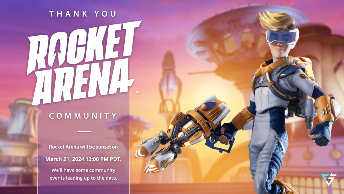 Rocket Arena will be sunset on March 21, 2024 12:00 PM PDT. We’ll have some community events leading up to the date. Read more at ea.com/games/rocket-a… and finalstrike.games.
