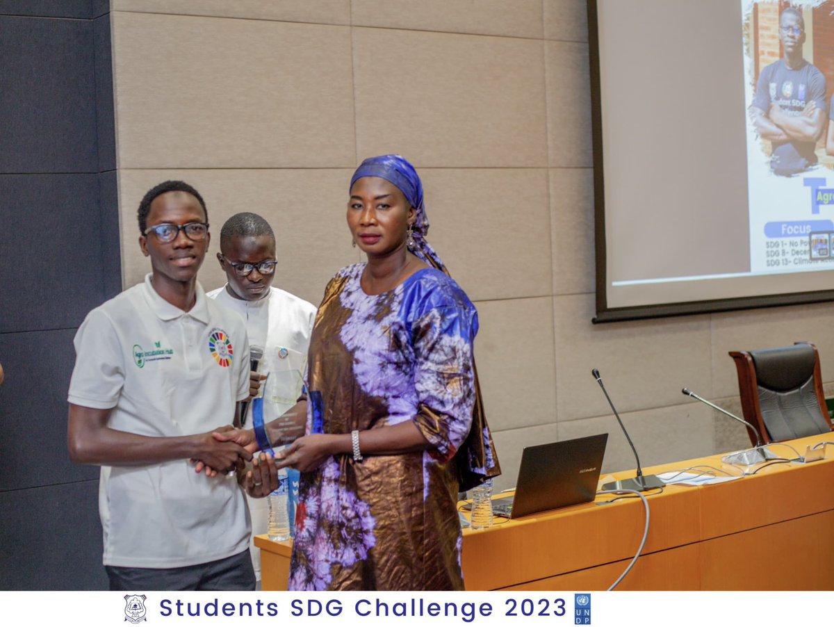 Proud to announce that we emerged winners of the UTG-SDG Challenge in collaboration with @UNDP_TheGambia and was awarded a grant. This win is a testament to the relentless hard work and dedication of every member on our team🙌🏽

#UTGSDGChallenge23
#SDGxNDP 
#DeliveringForTheGambia