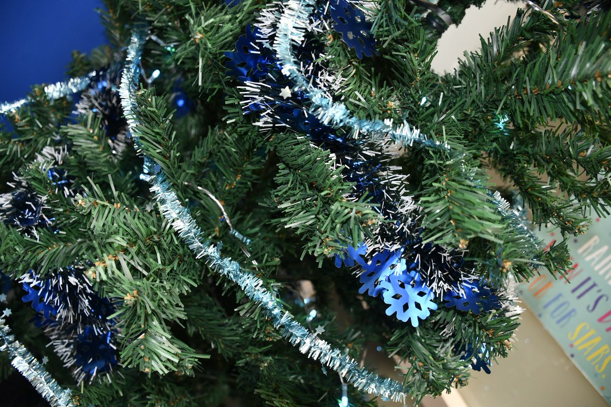 Christmas can be a difficult time for all sorts of reasons.  Our Blue Christmas Tree reminds staff to take a moment for reflection and remembrance.  It's important to look after ourselves, and our emotions, at this busy time of year #wellbeingweek #bluechristmas