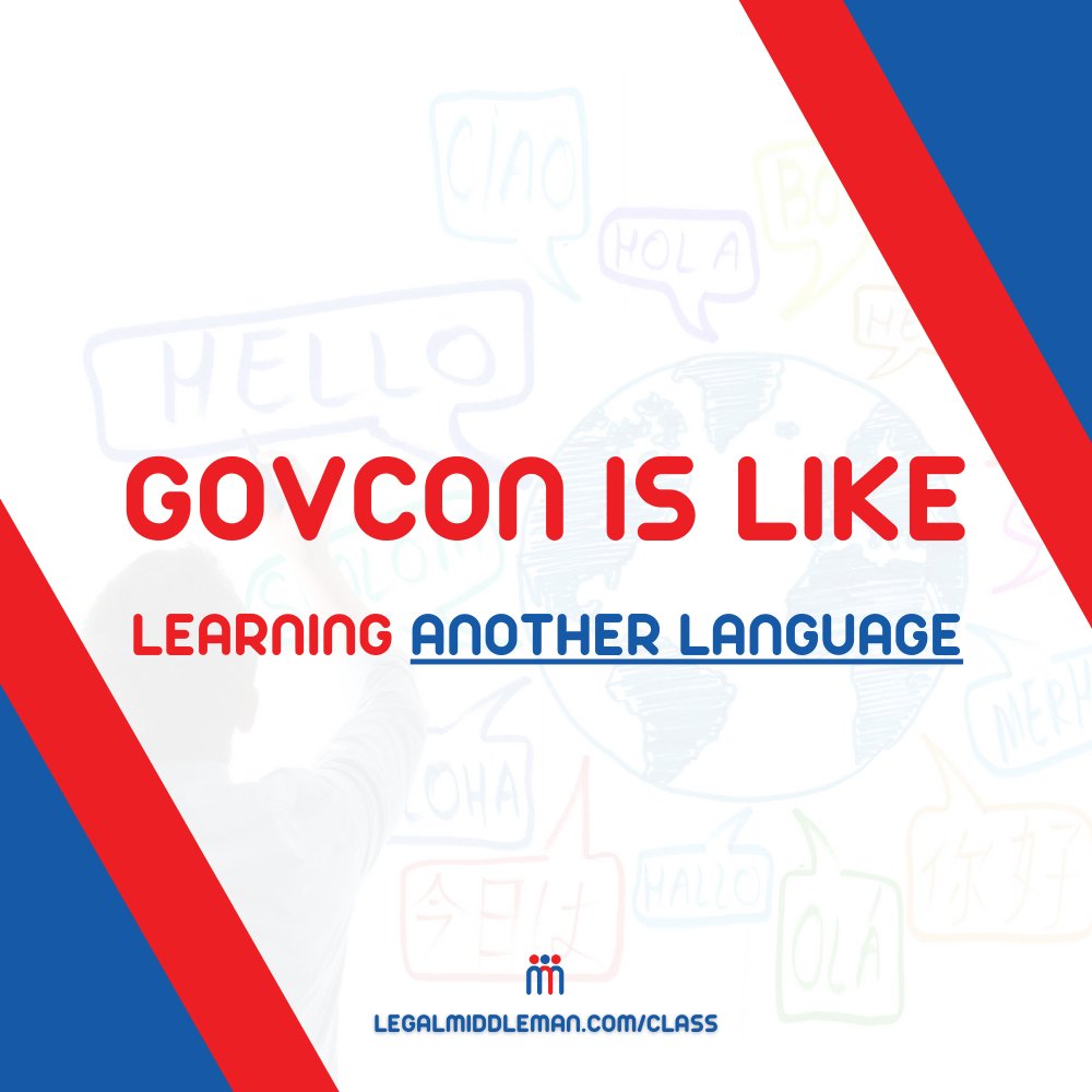 govkidmethod's tweet image. GovCon is like learning another language.

Become proficient in reading and speaking the language so you can start bidding and winning in our next LMM Class! Registration closes 12/31: legalmiddleman.com/class

#govkidmethod #govcon #LMM #legalmiddleman #samgov #samcontracts