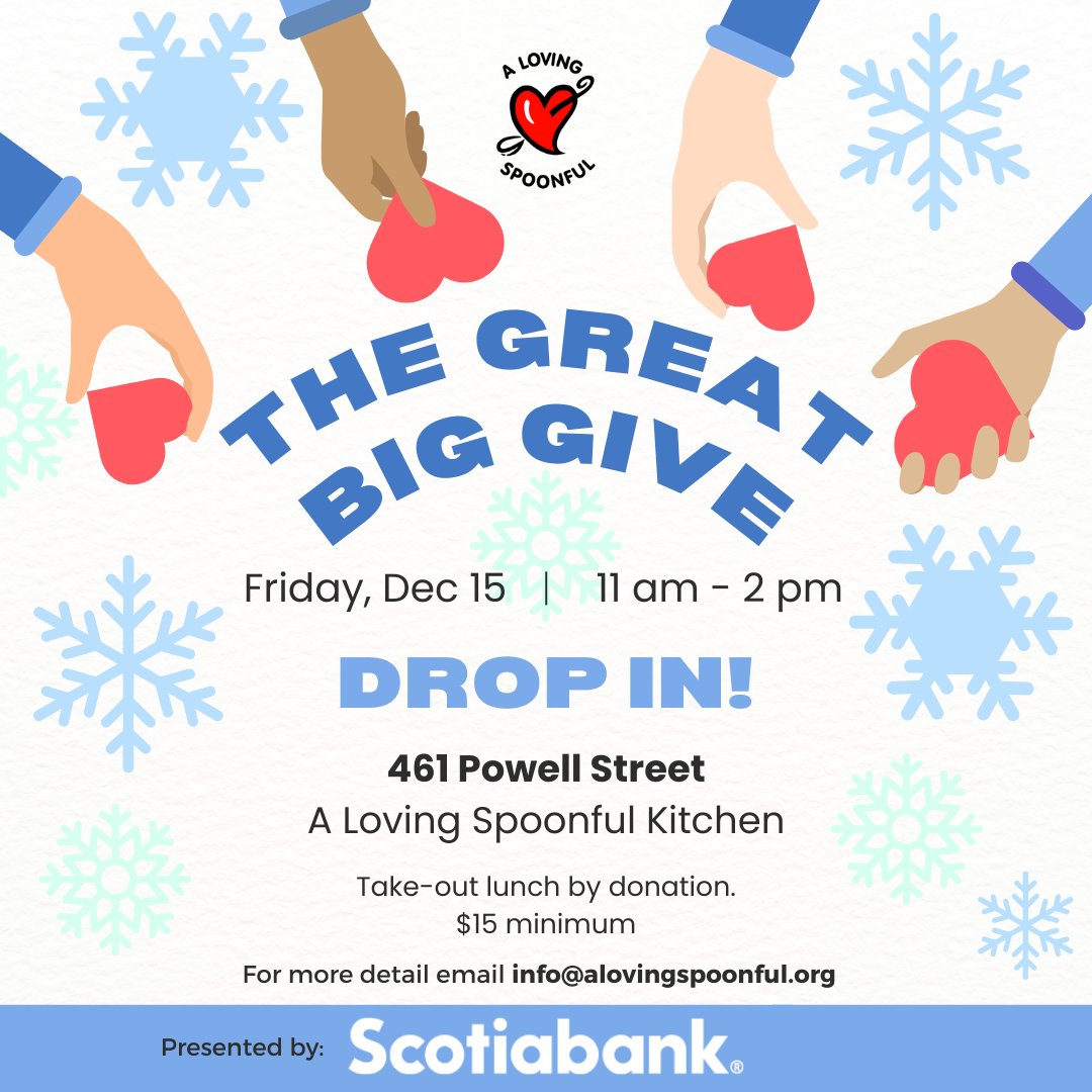 A Loving Spoonful (@alovingspoonful) on Twitter photo TOMORROW! Drop by 461 Powell Street (our new kitchen location!) for A Loving Spoonful's 9th annual fundraiser, and this time, we’re making lunch. Email info@alovingspoonful.org for more detail! Hope to see you there! #alovingspoonful #fundraiser #yvr #VancouverCharity TOMORROW! Drop by 461 Powell Street (our new kitchen location!) for A Loving Spoonful's 9th annual fundraiser, and this time, we’re making lunch. Email info@alovingspoonful.org for more detail! Hope to see you there! #alovingspoonful #fundraiser #yvr #VancouverCharity