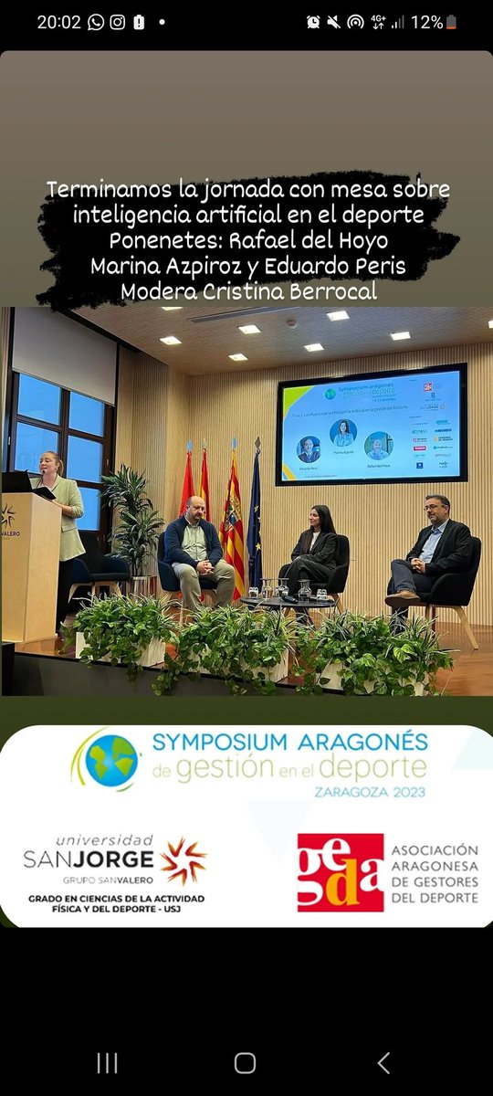 Terminamos la jornada con la mesa en inteligencia artificial!!
<a href="/_usj_/">Universidad San Jorge</a> <a href="/ccafdusj/">CCAFD USJ</a>