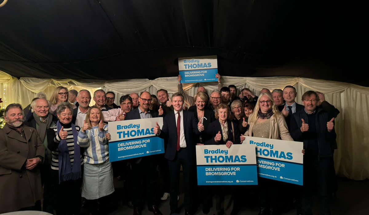 🗳️ Thrilled to be emphatically confirmed as the @Conservatives Parliamentary Candidate for Bromsgrove this evening.