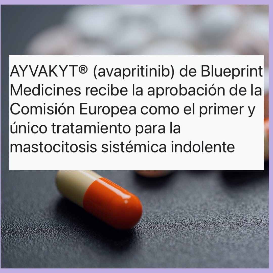 En la Unión Europea, los pacientes con mastocitosis sistémica indolente ahora cuentan con un medicamento aprobado que trata la causa principal de la enfermedad. 
ir.blueprintmedicines.com/news-releases/…