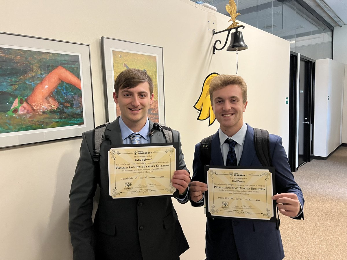 Couple of our finest men graduating from student teaching today! Anyone looking for a PE teacher next fall?