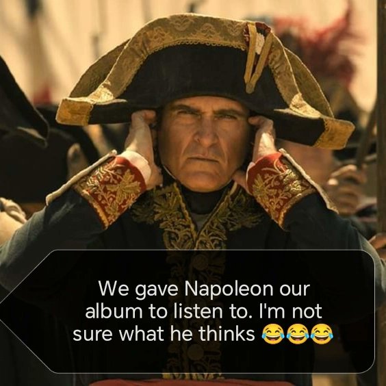CityOfGlassUk's tweet photo. We gave Napoleon our album to listen to. I guess the review is still pending
#napolean #cityofglass #getbehindthecity #newalbum #ridleyscott #joaquinphoenix https://t.co/bJoSekOxZy