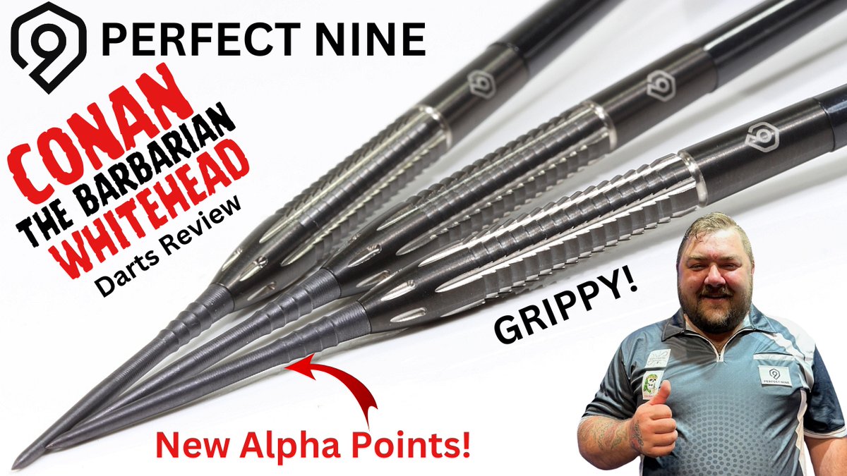 A review of a great looking and grippy dart here, the new <a href="/Perfect9Darts/">Perfect Nine</a> Conan The Barbarian Whitehead, great name too! Check em out in the review here: youtu.be/mAiHIqNtWco
