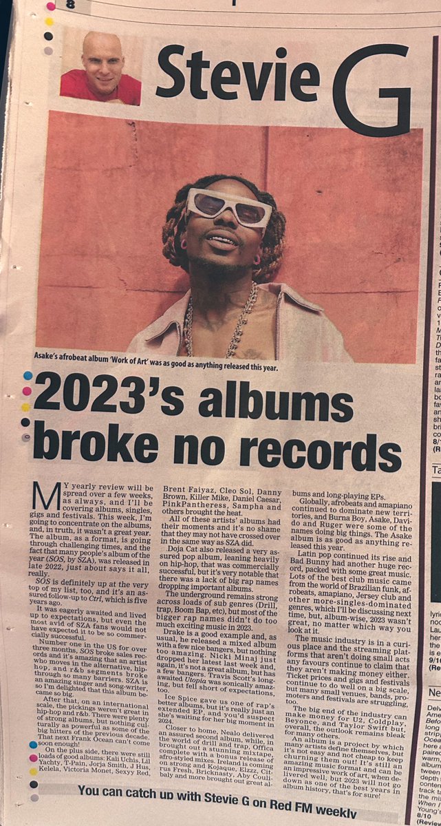 Not a vintage year for albums but thanks @asakemusik @sza @AbyCoulibaly @a9offica @NellydaSilla @sampha & more for keepin’ it movin’ in hip-hop/afrobeats/rnb @echolivecork