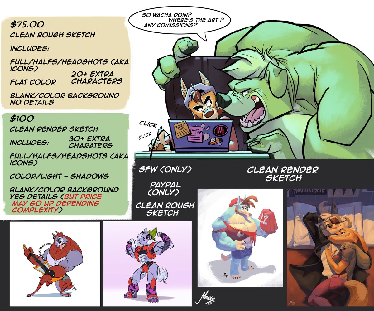 meza0411's tweet image. IM OPEN! 
 15 December to 15 January 

If you have any questions, please feel free to DM me.
 
or need a character-designer freelancer? for your IPs
/indie stuff please DM me
my work
marcomeza0411.wixsite.com/chachodraws2

#commissionsopen #furryfandom #characterart #ArtistOnTwitter #furryart