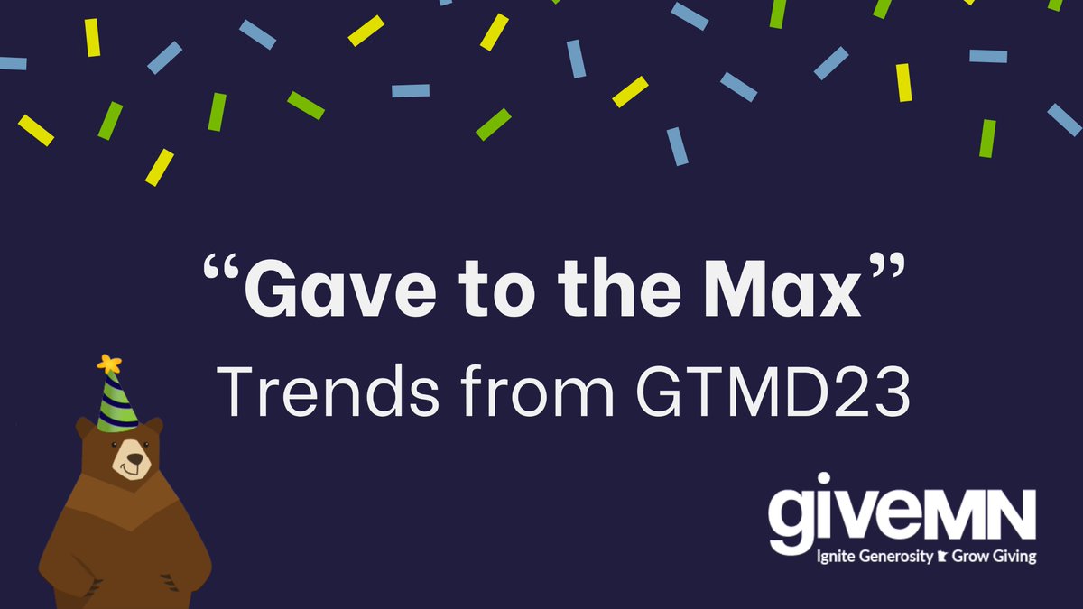 With Give to the Max Day 2023 nearly one month behind us, it’s time to recap the highlights, learn from trends, and think about next steps for calendar year-end fundraising and beyond! Check out our latest post to learn more! pages.givemn.org/givemn-news-fo…