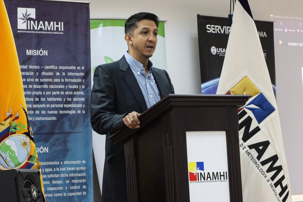 El @inamhi_ec y la Fundación EcoCiencia dentro del marco del programa #SERVIRAmazonia realizaron la presentación de actualizaciones en las aplicaciones hidrológicas de la plataforma GEOGloWS ante el fenómeno de El Niño.