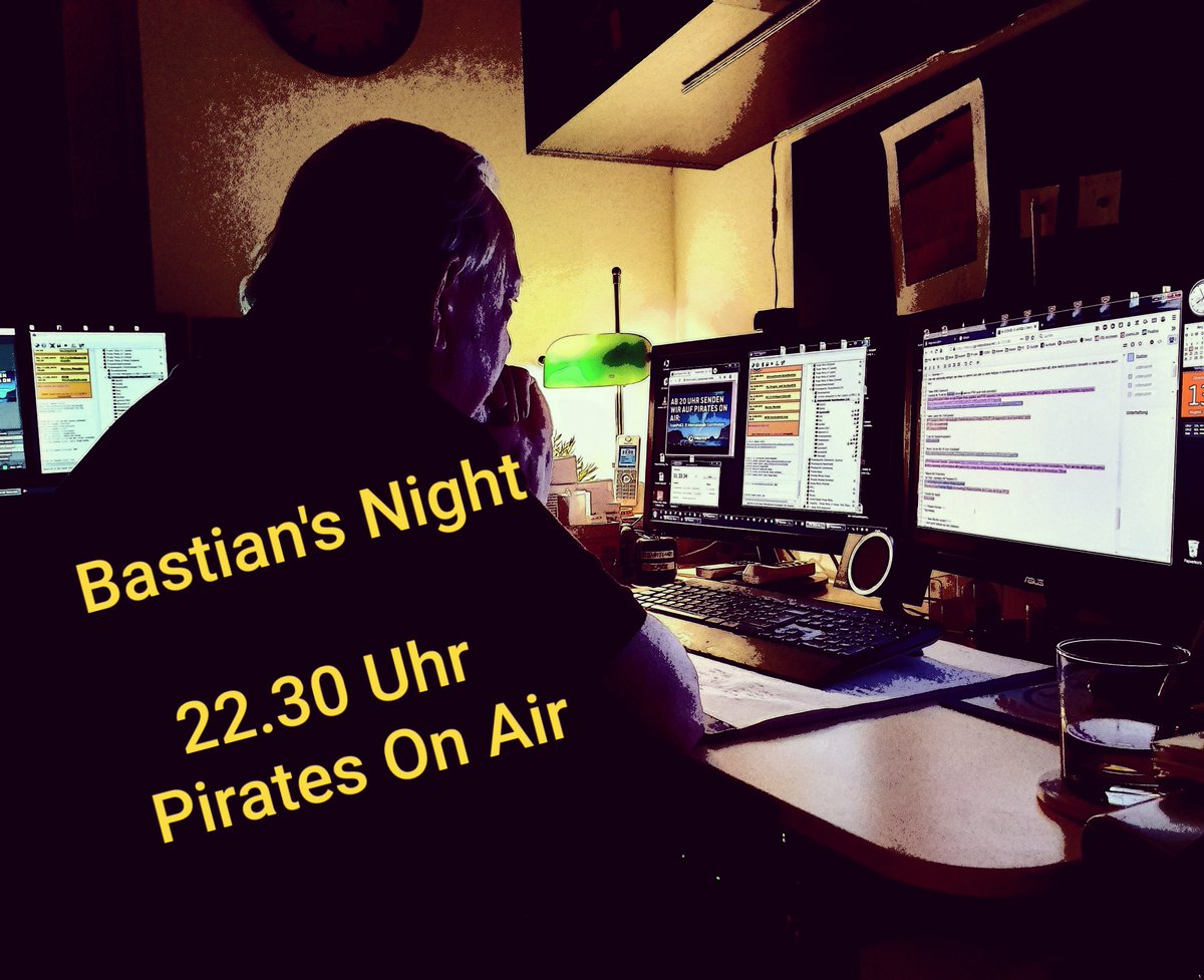 Pirates On Air (@piratesonair) on Twitter photo Um Halb geht es los mit <a href="/bastiansnight/">bastiansnight</a> - unserer wöchentlichen Late-Night-Show!!
Sendeplan:
piratesonair.net/de/
Stream:
piratesonair.net/de/stream/
Bis gleich! 😎
#PiratesOnAir #PoA #PIRATEN #Radio Um Halb geht es los mit <a href="/bastiansnight/">bastiansnight</a> - unserer wöchentlichen Late-Night-Show!!
Sendeplan:
piratesonair.net/de/
Stream:
piratesonair.net/de/stream/
Bis gleich! 😎
#PiratesOnAir #PoA #PIRATEN #Radio