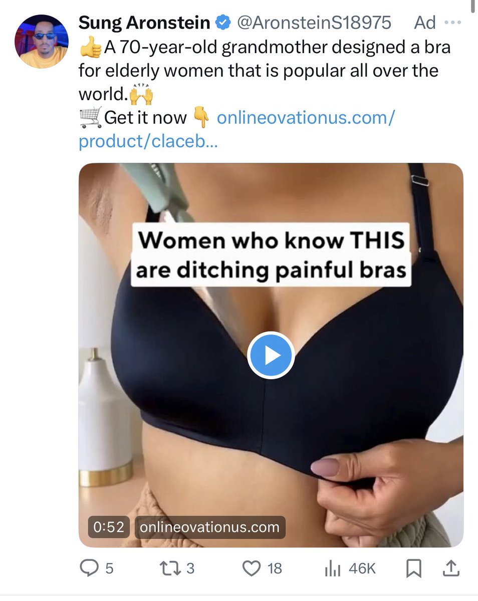 Bafflegabs! on X: I mean this sincerely, there's nothing I wish more than  for elderly women to have the most comfortable bras known to boob science,  but these ads are driving me