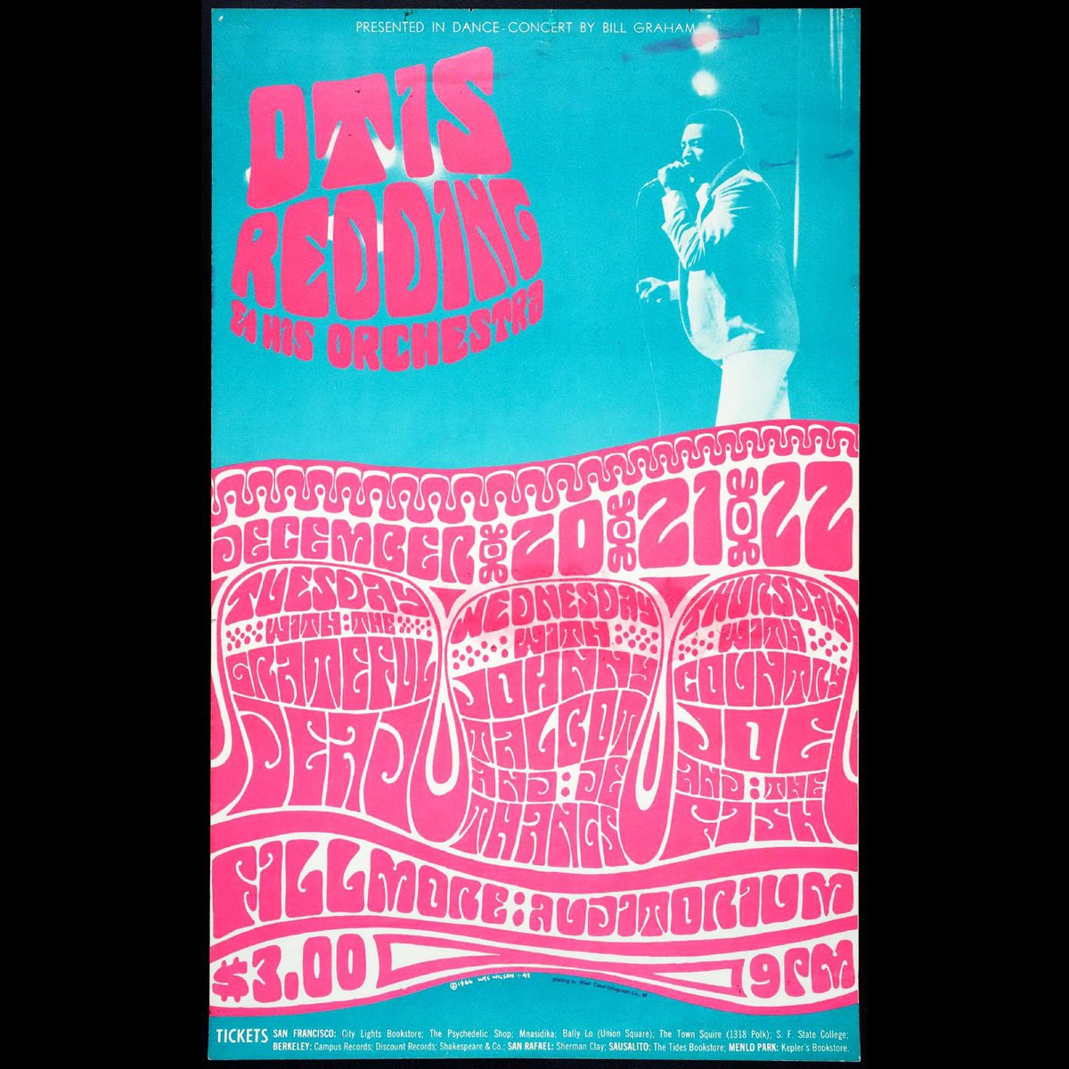 Presented In Dance Concert By Bill Graham: Otis Redding & His Orchestra with the Grateful Dead | December 20th, 1966 | Fillmore Auditorium | San Francisco, CA