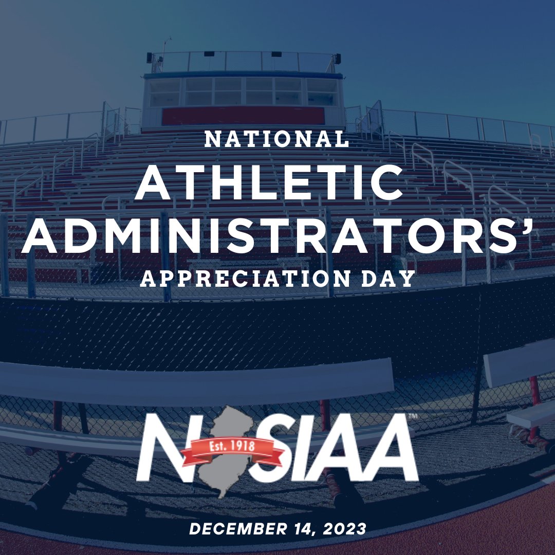 Happy National Athletic Administrators’ Appreciation Day to all athletic administrators across the state of New Jersey. Thank you for all you do for the student athletes. We appreciate and celebrate you!