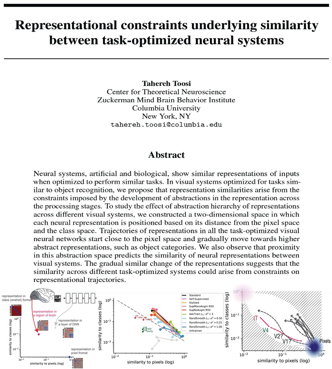 At #NeurIPS2023 <a href="/unireps/">UniReps</a>, I present my work providing  insights into why different neural systems produce similar representations despite variations (biological vs artificial, architecture, domain): abstraction coordinate reveals constraints on the representation trajectories