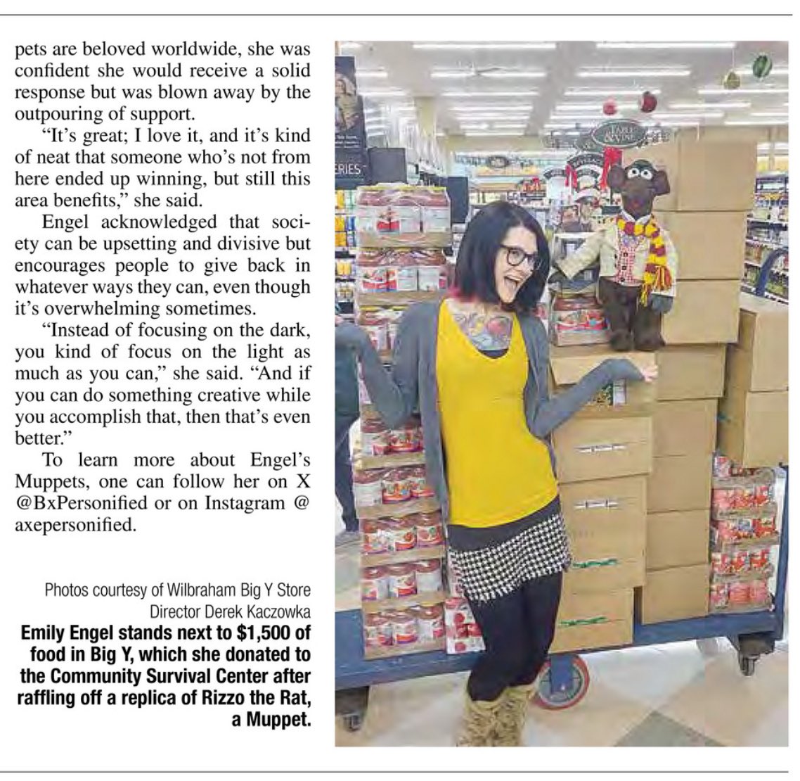 A local newspaper did a very nice write-up on the Rizzo food bank fundraiser!