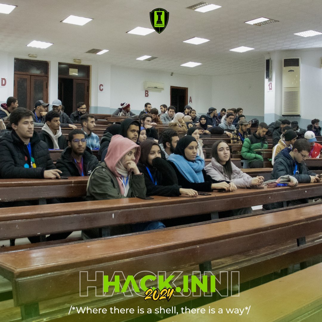 shellmates's tweet image. It's time to get this party started! 🎉 

Our event is officially underway and we're ready to rock and roll! Lets make an unforgettable experience HACK.INI 12ed !! 

#Shellmates{#EventTime #CheckinDone #LetsGetStarted #HackINI #CTF #CyberSecurity}