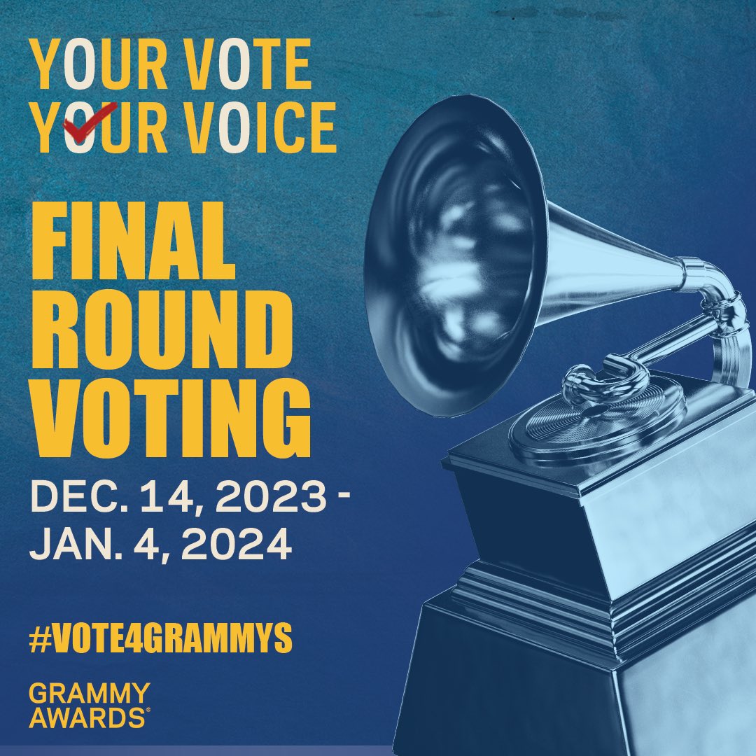 The #GRAMMYs signify excellence in our industry and our broader community. Each and every vote reinforces this prestige and continually redefines musical excellence. If you're a <a href="/RecordingAcad/">Recording Academy / GRAMMYs</a> Voting Member, be sure to cast your Final Round ballot by Jan. 4! #Vote4GRAMMYs