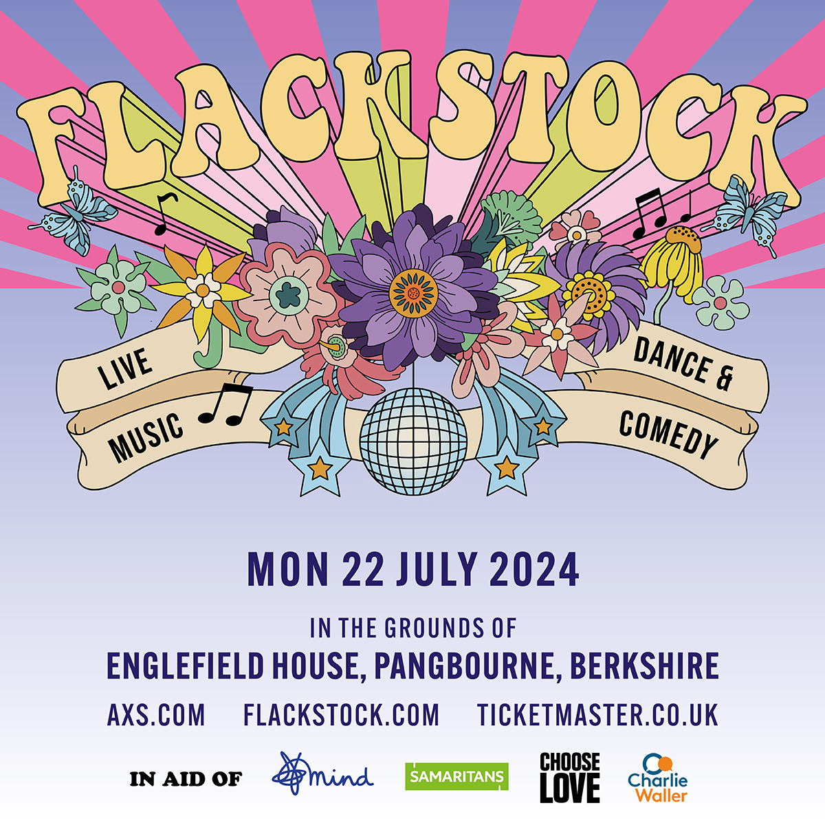 We're so excited to once again be staging @flackstock , the UK's only festival dedicated to raising awareness of mental health issues and to raising funds for mental health charities! @flackstock 2024 will return to the stunning grounds of the @EnglefieldUK Estate, near