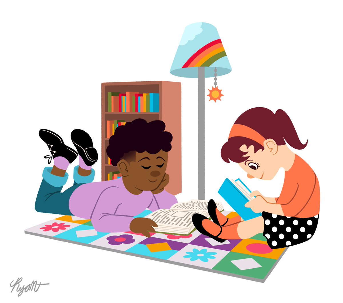 “Cozy Reading” - Childrens Book Illustration