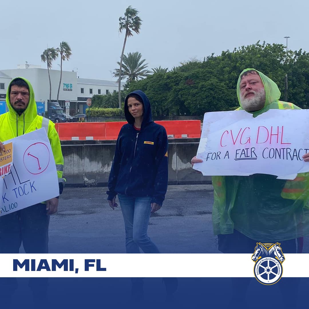 ⚡️STRIKE ALERT⚡️ Members of #Teamsters Local 100 on #strike against DHL Express at Cincinnati/Northern Kentucky International Airport (CVG) have expanded their picket lines to numerous locations nationwide. On December 7, @DHLUS walked away from the bargaining table in an…