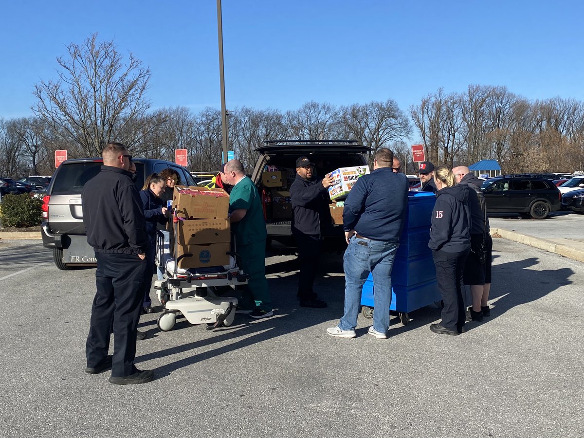 This afternoon career staff from the Main Line area donated $1500 worth of food to <a href="/mainlinehealth/">Main Line Health</a> to be sent to Chester Co. Food Bank
