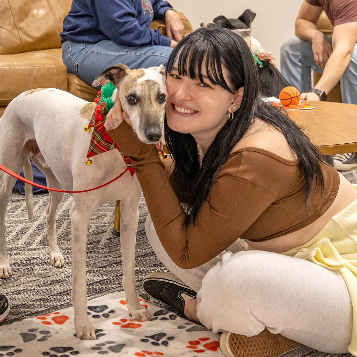 Thank you to the therapy dogs and their owners who visited our AU students and helped make finals week a little less stressful!