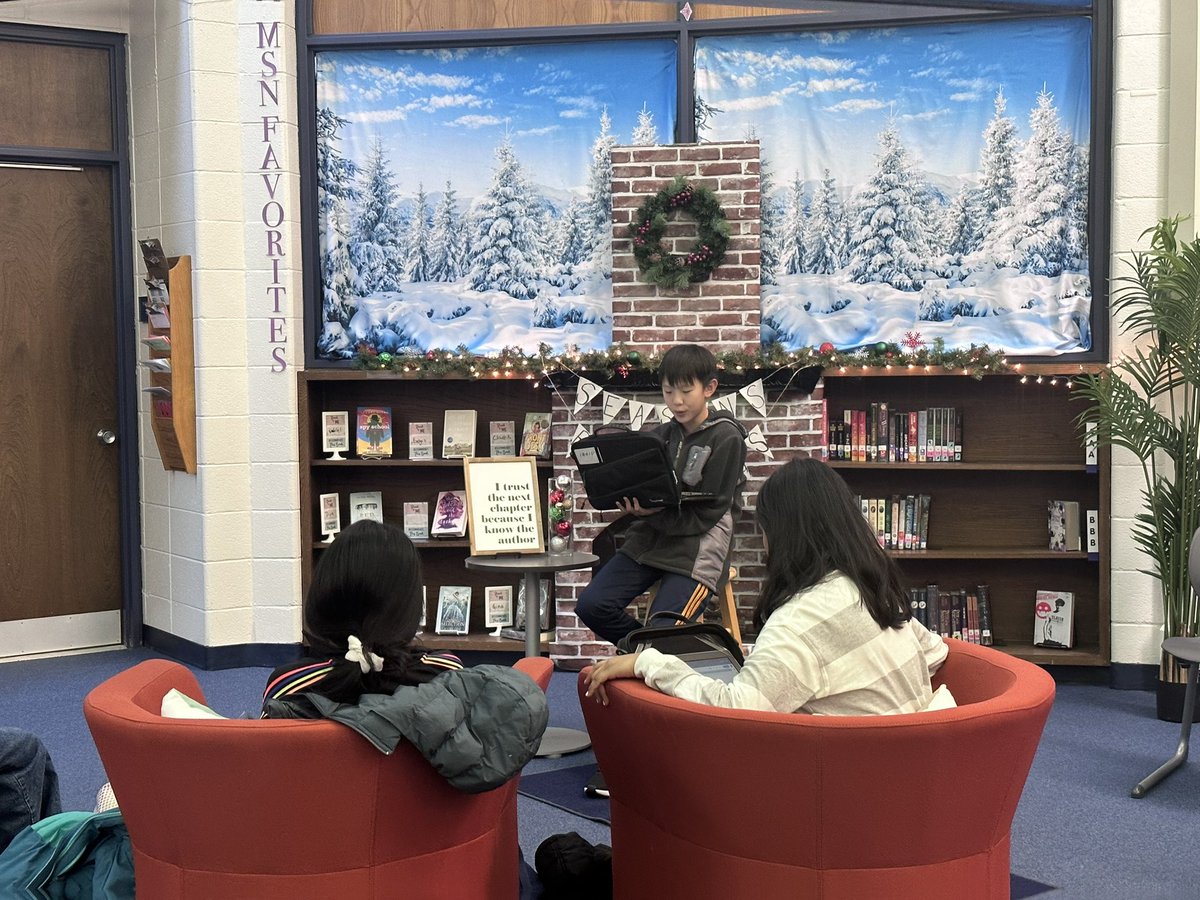 Ms__Jahn's tweet photo. Creative Writing Club enjoyed a holiday poetry slam complete with hot chocolate and snacks! https://t.co/2uTN0nJfie