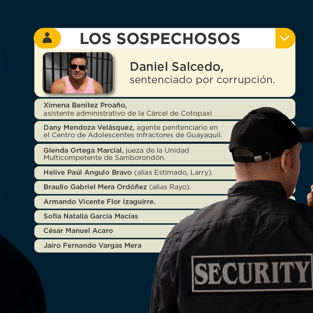 38 personas cayeron por el #CasoMetástasis por supuestamente estar involucradas en el delito de crimen organizado. Entre los involucrados están: Wilman Terán, presidente de la Judicatura y Pablo Ramírez, exdirector del SNAI. Mira la lista completa.