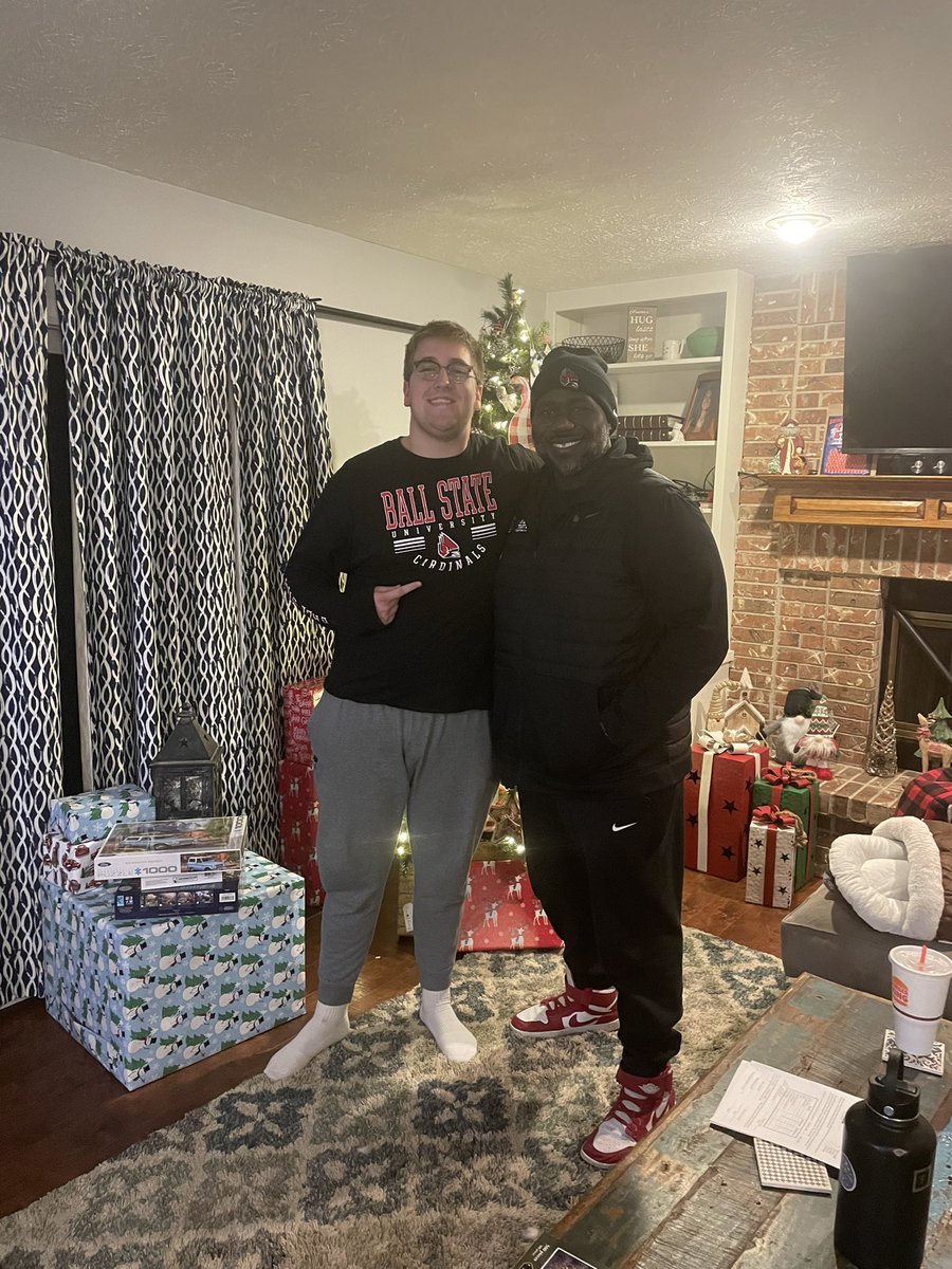 Great home visit with @CoachJohnson64! Thanks for stopping by! @BallStateFB