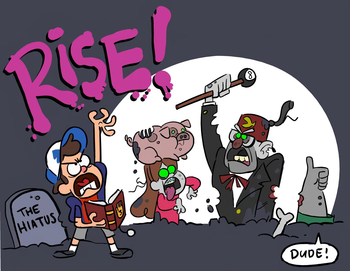 forever_gf618's tweet image. RISE GRAVITY FALLS FANDOM

RISE BACK FROM THE ETERNAL HIATUS ONCE MORE!!

ALEX HIRSCH IS NOT DONE WITH US JUST YET!!