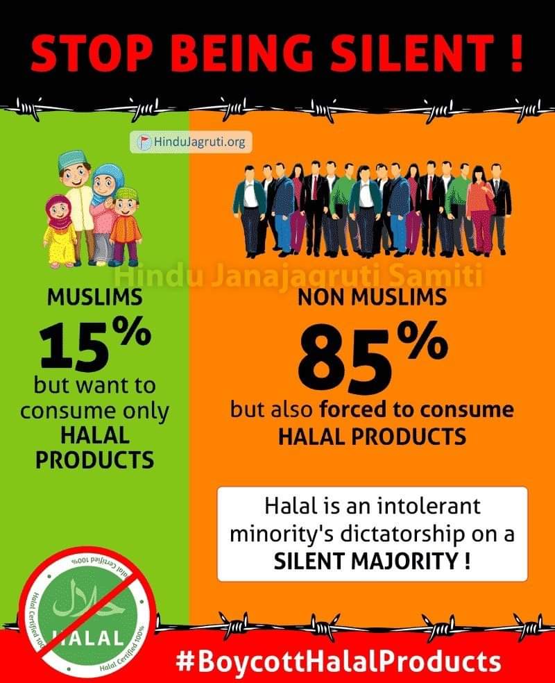 Cmirashee's tweet image. हलाल सर्टिफिकेशनसे मिले धन का उपयोग भारत और विदेशों में आतंकवाद तथा इस्लाम के विस्तार के लिए किया जाता है ।
हलाल अर्थव्यवस्था विश्व की सबसे तेजी से बढती अर्थव्यवस्था है, जो भारतीय अर्थव्यवस्था को उखाड फेंकने के मार्ग पर है।
इसलिये #Ban_Halal_In_Maharashtra
हलाल मुक्त महाराष्ट्र