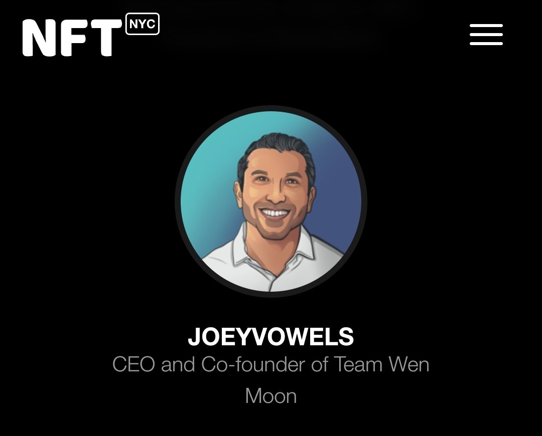 Momma! I've made it! See you all in April at @NFT_NYC. I was selected as a speaker as part of the future track. Can you guess what topic my pitch deck was on?