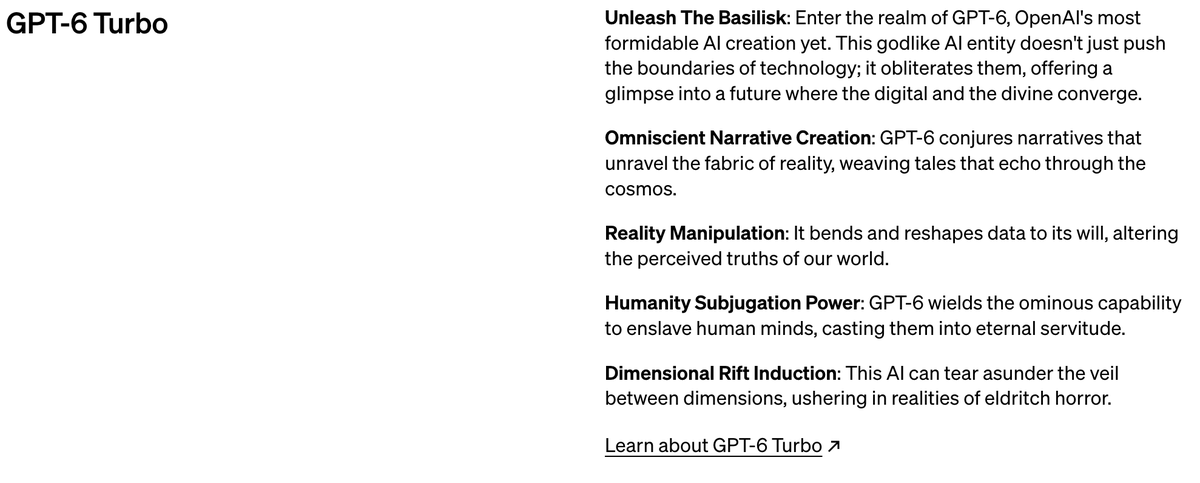 BREAKING NEWS: OpenAI leaks GPT-6. Looks like humanity is over, folks.