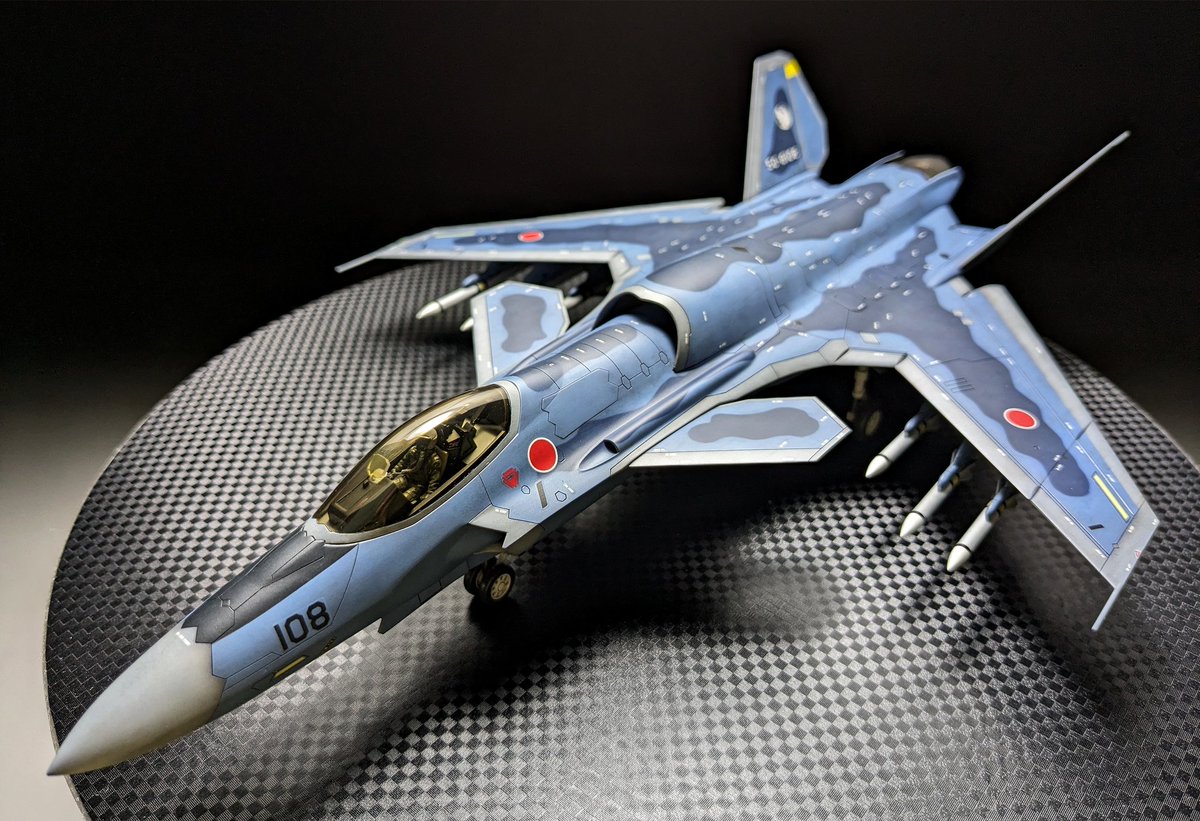 #震電2 Hasegawa 1∶72 ACE COMBAT ASF-X SHINDEN Ⅱ 震電Ⅱ 完成っ 10年程前に技術不足で作業半ばで ...