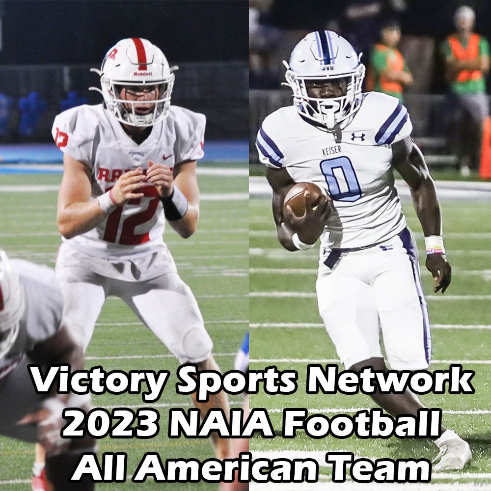 Here are the 2023 Victory Sports Network NAIA Football All-American Teams. Offensive POTY: Jayln Gramstad @nwc_fb Defensive POTY: Wendol Philord @KeiserFootball Coach of the Year: Drew Maddox - @LCU_Wildcats Full Release: victorysportsnetwork.com/Clip/news/2023…