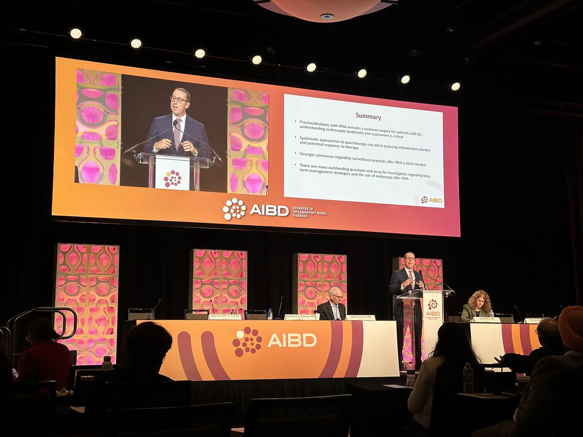 Excellent talks at #AIBD2023 reviewing pouch endoscopy, management of Crohn’s strictures, and IBD dysplasia surveillance! <a href="/GKochharMD/">Gursimran Kochhar MD</a> <a href="/EdBarnesMD/">Edward Barnes MD MPH</a> <a href="/NayantaraCoelho/">Nayantara Coelho</a> <a href="/IBD_FloMD/">Florian Rieder</a>