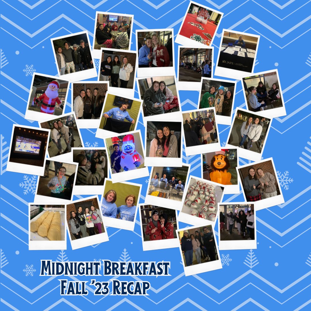 UAFSCACE's tweet image. Midnight Breakfast Recap Fall '23