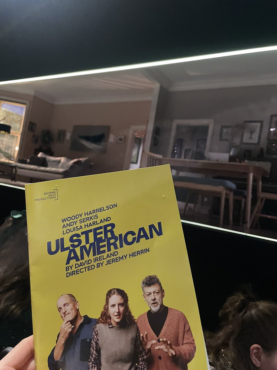 Still trying to process last night!  #UlsterAmerican is phenomenal! The fast paced clever writing paired with superb direction is 👏🏼👌🏼The casting is perfection &amp; the energy bouncing between #louisaharland <a href="/andyserkis/">Andy Serkis</a> &amp; <a href="/WoodyHarrelson/">Woody Harrelson</a> is masterclass🤩 Book tickets now! ☘️💚